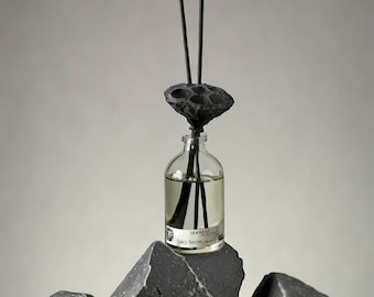Reed Diffuser, Luxury Fragrances and Ceramic Dried Lotus Flower Stylish Aroma Gift for your Home
