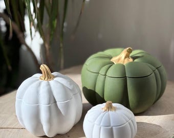 Pompoenkaars sojawas | Handgemaakte herfstkaars | Herfsthuisdecoratie | Thanksgiving-cadeau | Gezellige rustieke Halloween-decoratie
