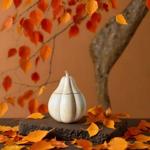 Bougie parfumée concrète citrouille, épices d&#39;automne et citrouille, un cadeau idéal pour vous ou vos amis pour les vacances d&#39;automne