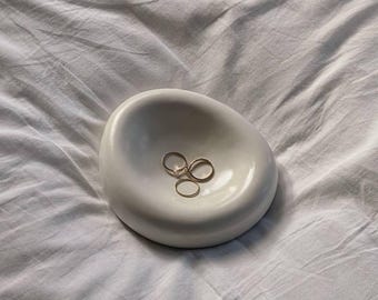 Schmuck Tablett / Wabi Sabi Wohn Dekor / Minimalistisches Tablett / Nachttisch Zement Tablett / Schmucktablett