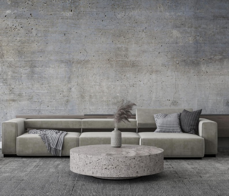 Image showcasing Old Concrete Textured, Rustic Grunge Decor, Concrete Look Wallpaper ...
