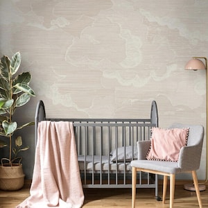 Beige Clouds Wallpaper, Pastel Beige Sky Peel and Stick Mural ...