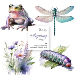 Whispering Wings - illustrations numériques, clipart, illustrations de scrapbooking, art numérique, illustrations à l'aquarelle