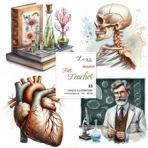 Pour Enseignant - Biologie - illustrations numériques, clipart, illustrations scrapbooking, école,
