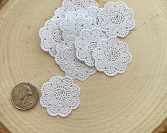 Mini White Paper Doilies - Set of 12