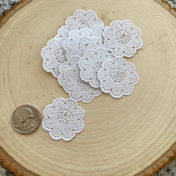 Mini White Paper Doilies - Set of 12