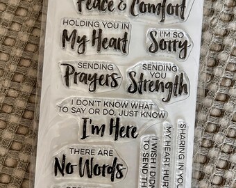DESTASH - My Favorite Things Stamp Set - Sympathy Sentiments
