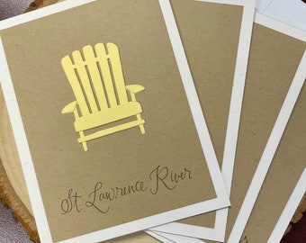 Handmade Note Cards - St Lawrence River - Blank Inside - Set of 4