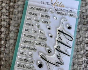 DESTASH -Studio Katia Stamp Set - Happy