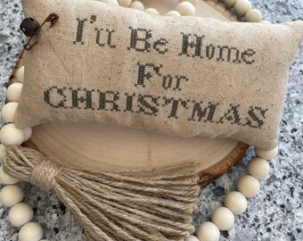 Primitive Holiday Pillow - Pin Tuck - Bowl Filler