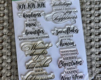DESTASH - Penny Black Stamp Set - Joyful Wishes