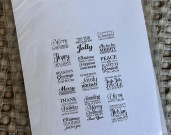 DESTASH - Papertreyink Stamp Set -Seasons Greetings