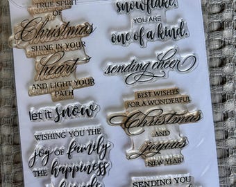DESTASH - Penny Black Stamp Set - Joy and Happiness