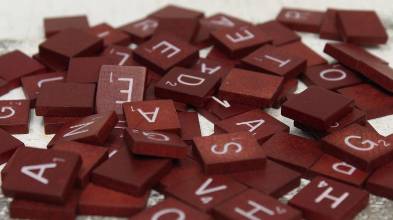 Scrabble R Block Individual Scrabble Letters Mahogany Colored: Pick Your Own - Etsy
