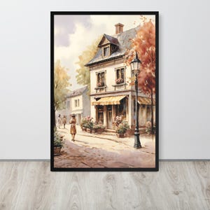Vintage Cityscape Art Print: Rustic Antique Architecture (Digital Download)