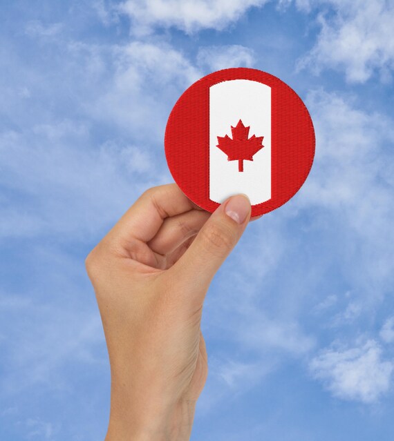 Produktbild von Gestickter Kanada Flaggen Aufnäher: Olivgrünes Ahornblatt