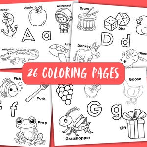 Reconhecimento precoce de letras ABC para crianças aprendendo alfabeto pré-escolar Atividade para crianças Páginas para colorir creche Atividades Folhas de trabalho com letras para bebês