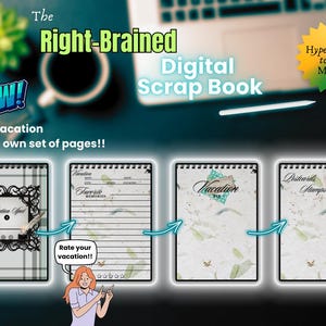 SCRAP BOOK: álbum de fotos para o lado direito do cérebro | links do Google e do Google Earth | download com hiperlink do Infinity Notes | avalie suas férias com 5 estrelas