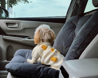 Cama para perros para coche, asiento elevador de viaje impermeable para perros pequeños, cama lavable para mascotas, transportín seguro para perros