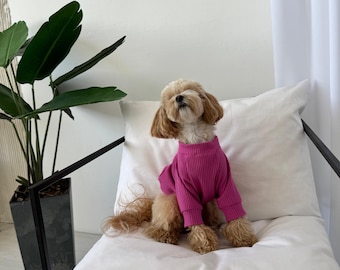 Camisa de algodón para perros: suéter transpirable para perros pequeños, ropa orgánica para mascotas