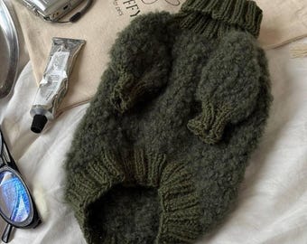 Dog Wool Fluffy Sweater - Handmade Dog Clothes - Dog Jumper - Pomeranian Lover