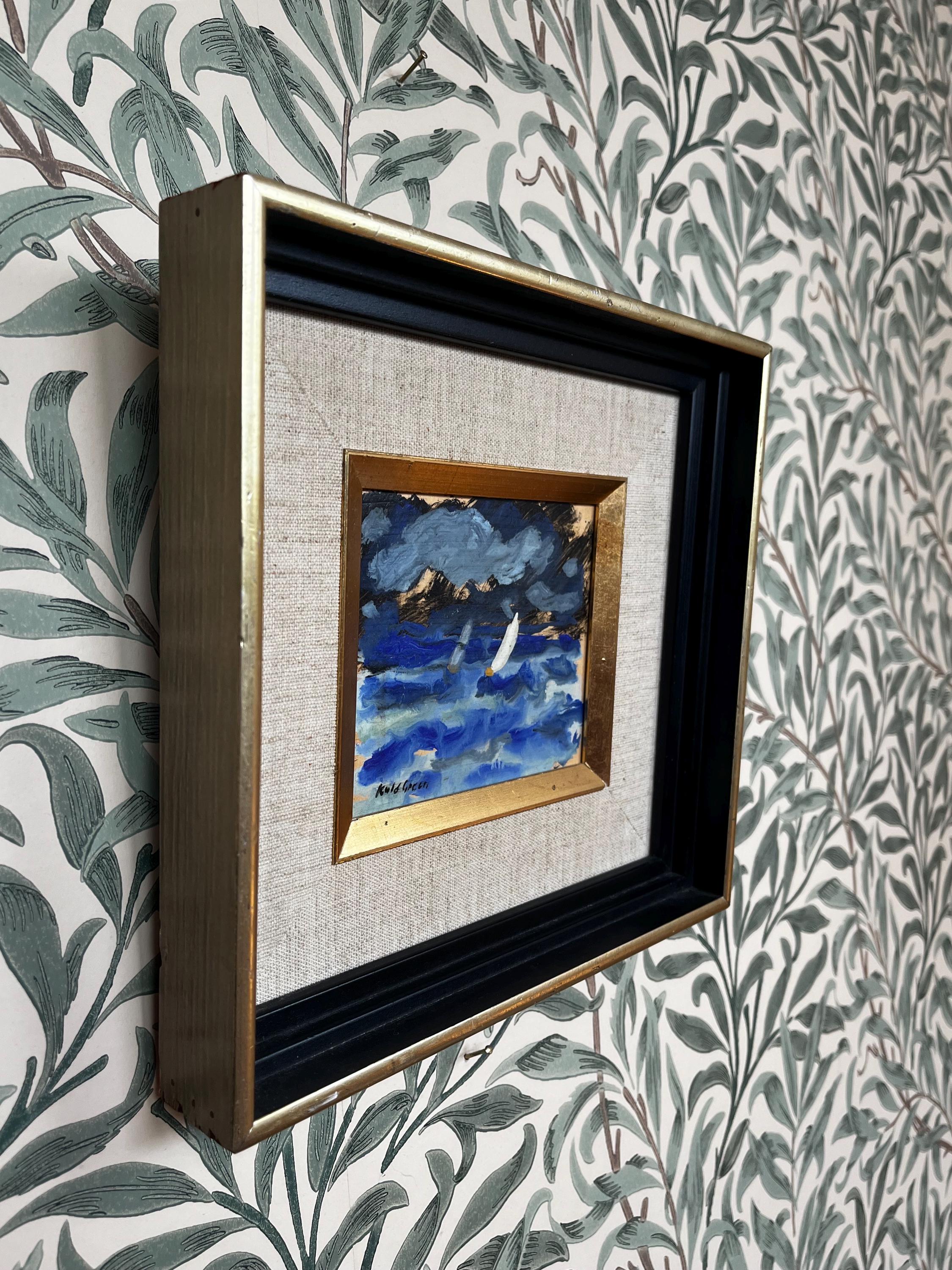 Abstract Sailing Scene C1970 Signed Original Oil Painting by Kulo