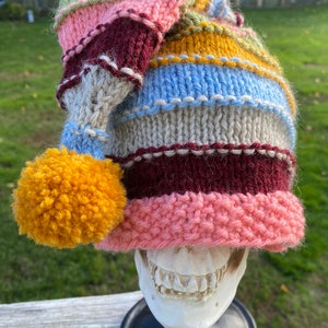 Striped Pom Pom Stocking Cap, toddler and child