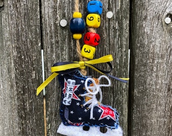 Custom Hockey Skate Ornament - school, team