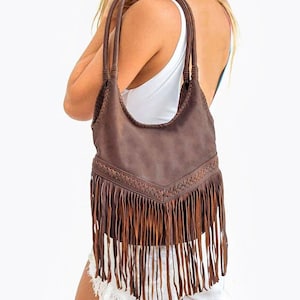 Bolso de hombro de cuero estilo antiguo para mujer, bolso grande holgado de cuero con bolsillos, bolso de mano para mujer, bolso cruzado, regalo para esposa, regalo para ella