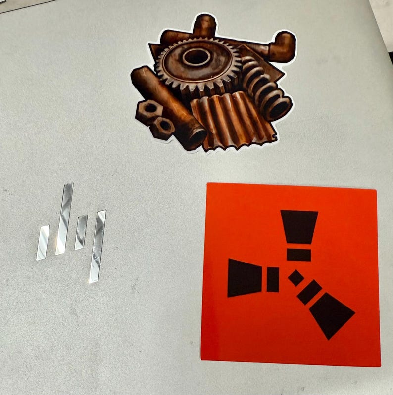 4-count Rust Game Stickers - 2x Rust Logo, 2x Scrap Icon - Etsy