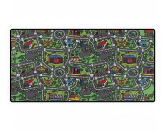 City Carpet Desk Mat, Nostalgia Mousepad, 90s 2000s Gift Idea