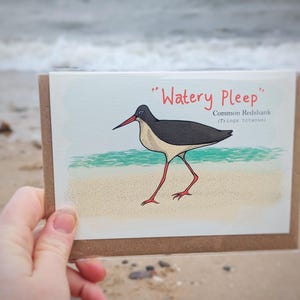 Common Redshank "Watery Pleep" Orkney Bird Card