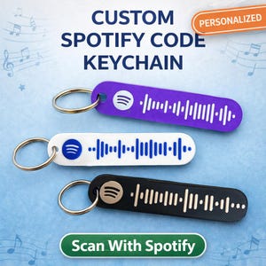 Spotify Code Keychain • Personalized Music Tag • Scan to Play • 3D Printed Custom Song Gift