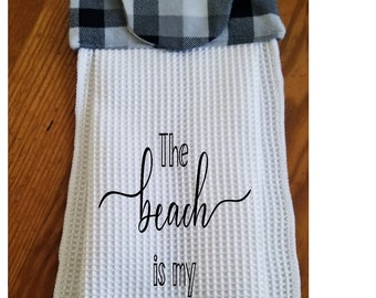 Half Kitchen Towels Beach Sayings