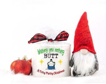 Snowman Butt Toilet Paper Gag Gift