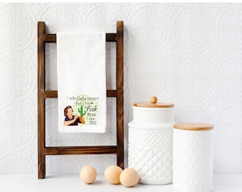 Retro funny dish towel