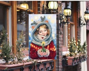 Vintage Santa Post Cards Flags
