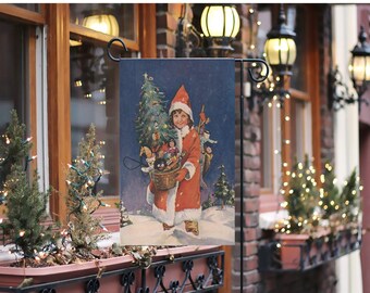Vintage  Christmas Post Cards Flags