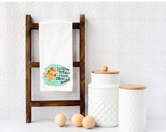 Retro funny dish towel