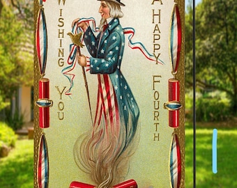 Vintage Patriotic Post Cards Flags