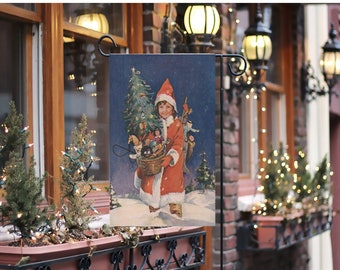 Vintage Christmas Post Cards Flags