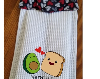 Valentine Hanging half  Dish Towel