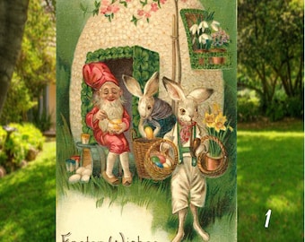 Vintage Easter Post Cards Flags