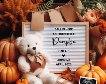 Anuncio digital de embarazo, anuncio de bebé de género neutro, plantilla descargable y editable