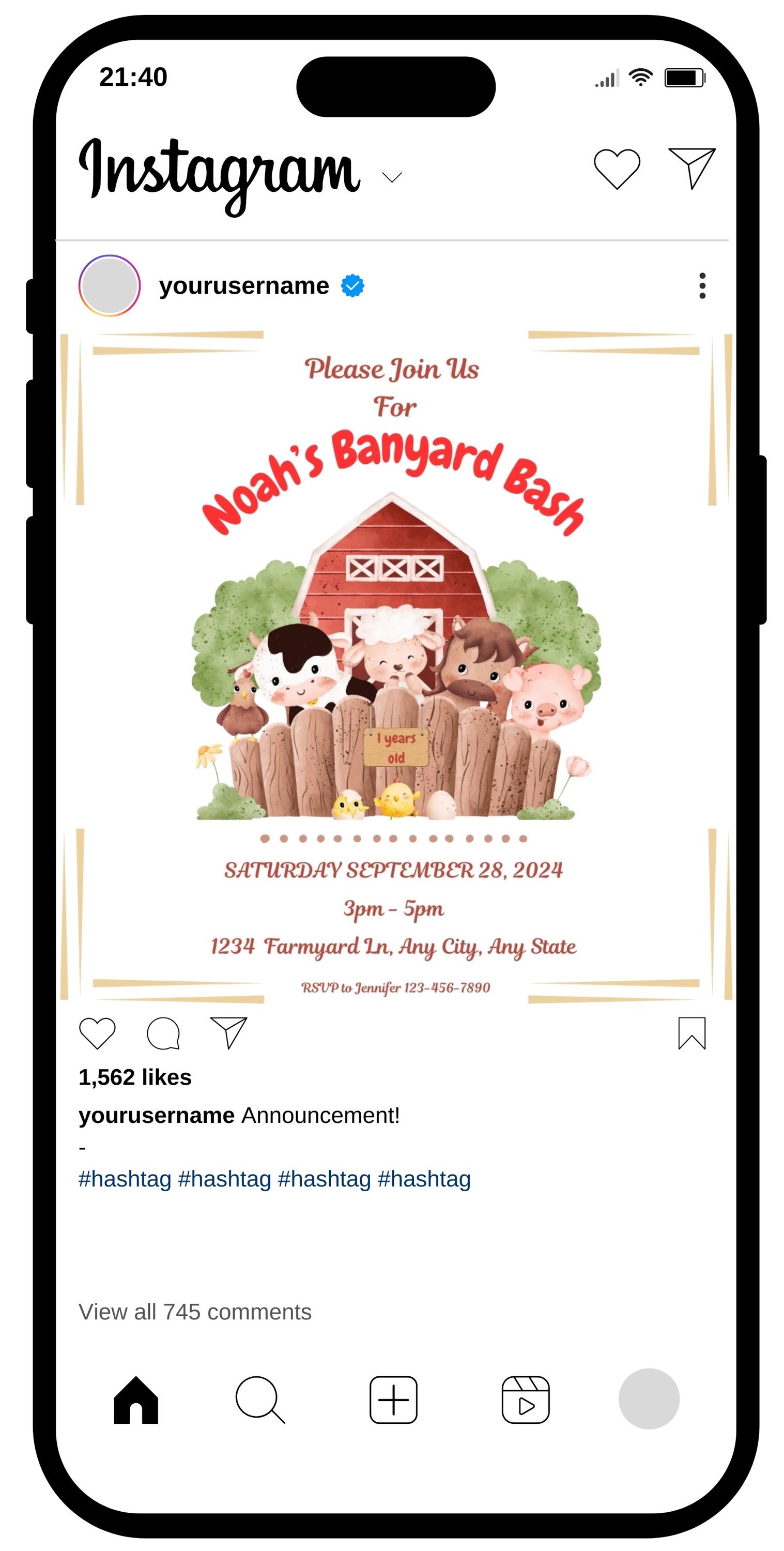 Barnyard Bash Birthday Invitation | Farm Animal Party Invite | Canva ...