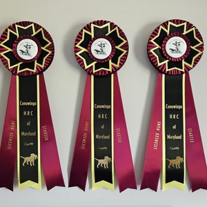 Ribbon Display / Ribbon Holder for Award Ribbons, Dog Ribbons, Horse Ribbons - Set of 4