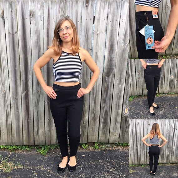 stretch jeans with stirrups