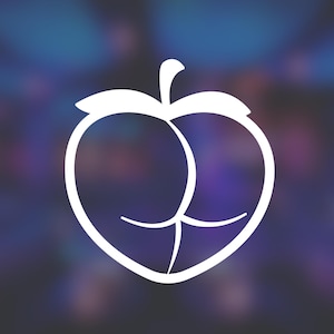 Peach Butt, Heart Butt, Ass, Booty, Sexy, Funny, Naughty, Cheeks, decal, sticker, car, truck, laptop, window, car accessory, van