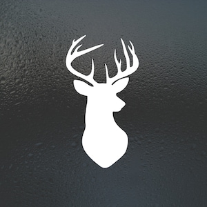 Deer Head, Hunter, Hunting Decal, Deer, Antler, Buck, Wildlife, Outdoors, Camouflage, Deer Silhouette, Hunting Season, Car Decal, Window