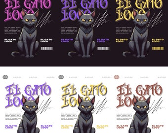 Katze druckbare Tshirt Wand Kunst Designs Bundle PNG, digitaler Download, T-Shirt Design Pack, Shirt Grafik Streetwear Kollektion